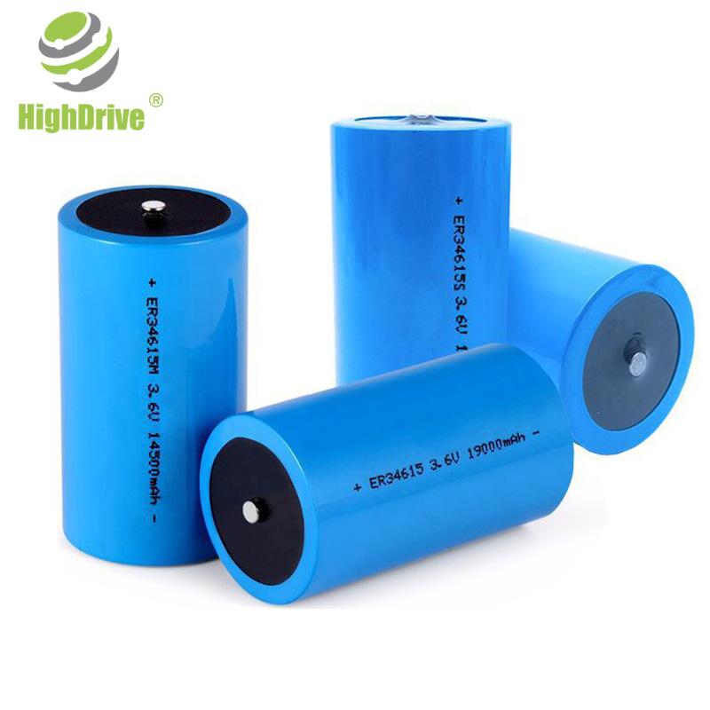 Highdrive ER34615 with hpc1520 ER34615 SPC1520 3.6V 19000mAh 19Ah Li-SOCl2 battery for Automatic Smart Meters LoRaWAN LoRa NBIoT