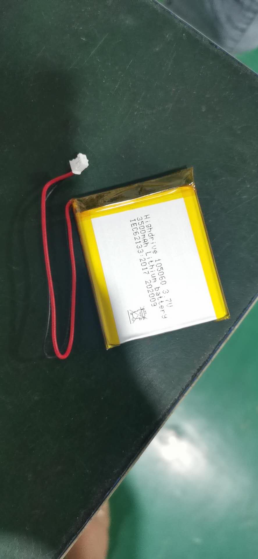 Highdrive battery  IEC62133 certificated 105060 3.7V 3500mAh rechargeable lipo battery for digital sensors data devices